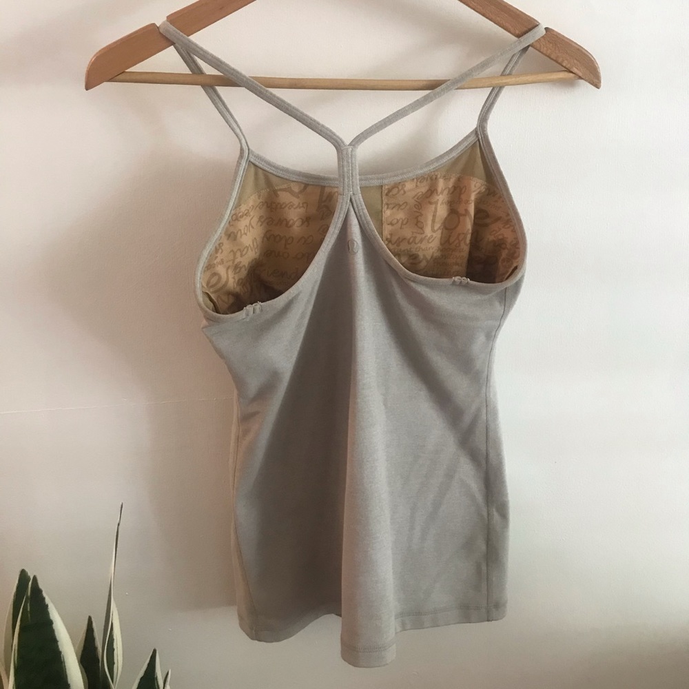 Lululemon grey stretchy tank - Picture 2 of 4